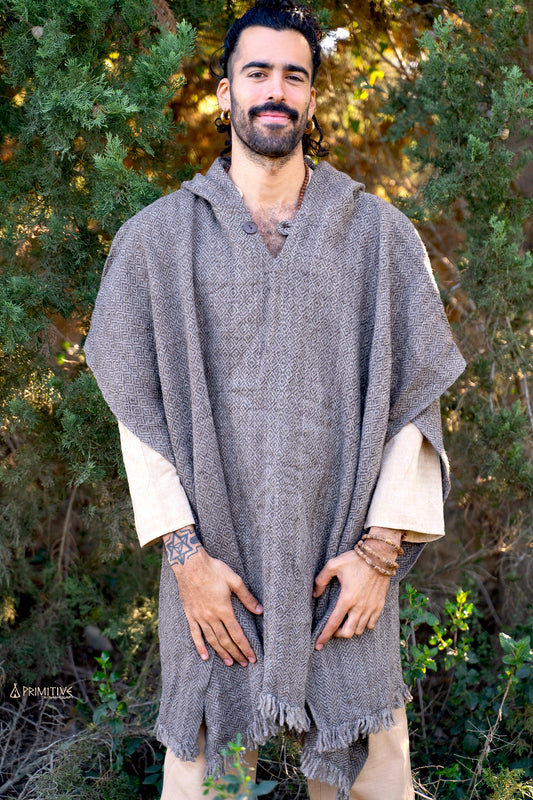 Diamond Weave Poncho ⫷⫸ HandSpun ⫷⫸ HandWoven - 50% off !!!