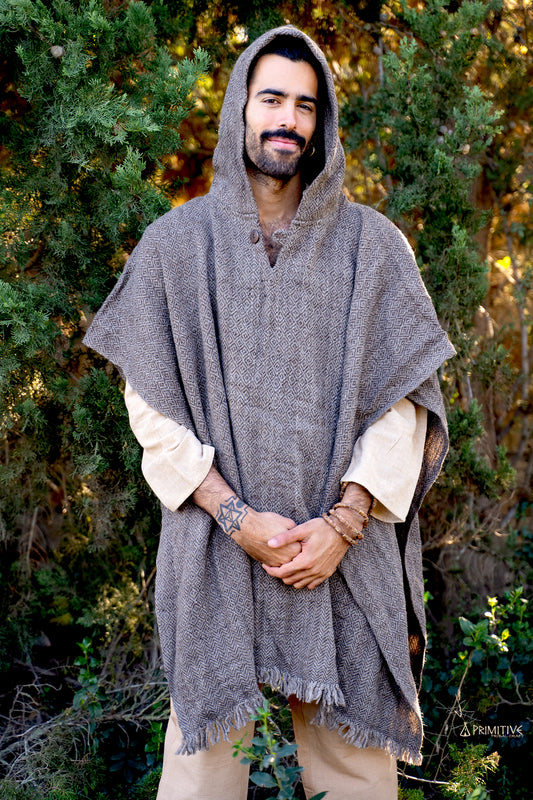 Diamond Weave Poncho ⫷⫸ HandSpun ⫷⫸ HandWoven - 50% off !!!