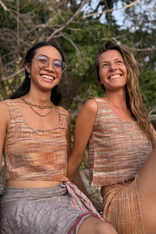 Little Sleeveles Crop Top ⋙ Handwoven Khadi Cotton