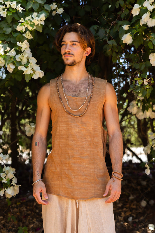 Tribal Silk Tank Top ⋙ Khadi Silk