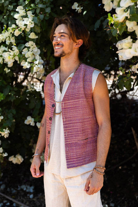 Earthy Khadi Cotton Men Vest