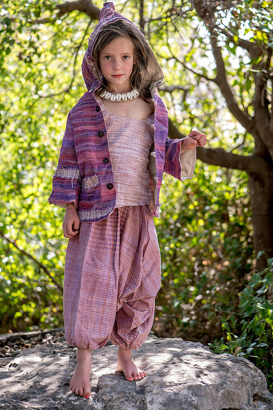 Earthy Pixie Children Jacket ⋙ Handwoven Khadi Cotton