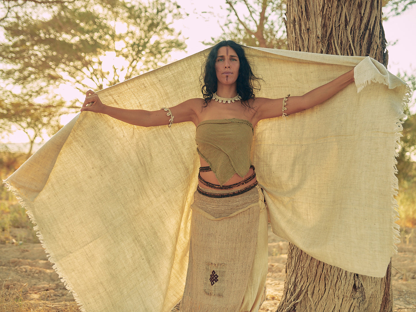 Ancient Path Shawl ⫸ Handspun Handwoven Khadi Wool