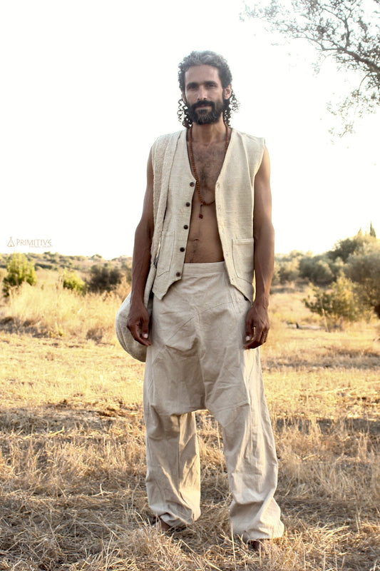 Single Layer Vest »» Handwoven Raw Silk