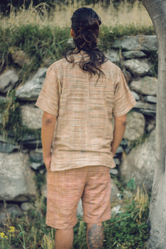 Short Sleeves Kurta ⋙ Handwoven Khadi Cotton