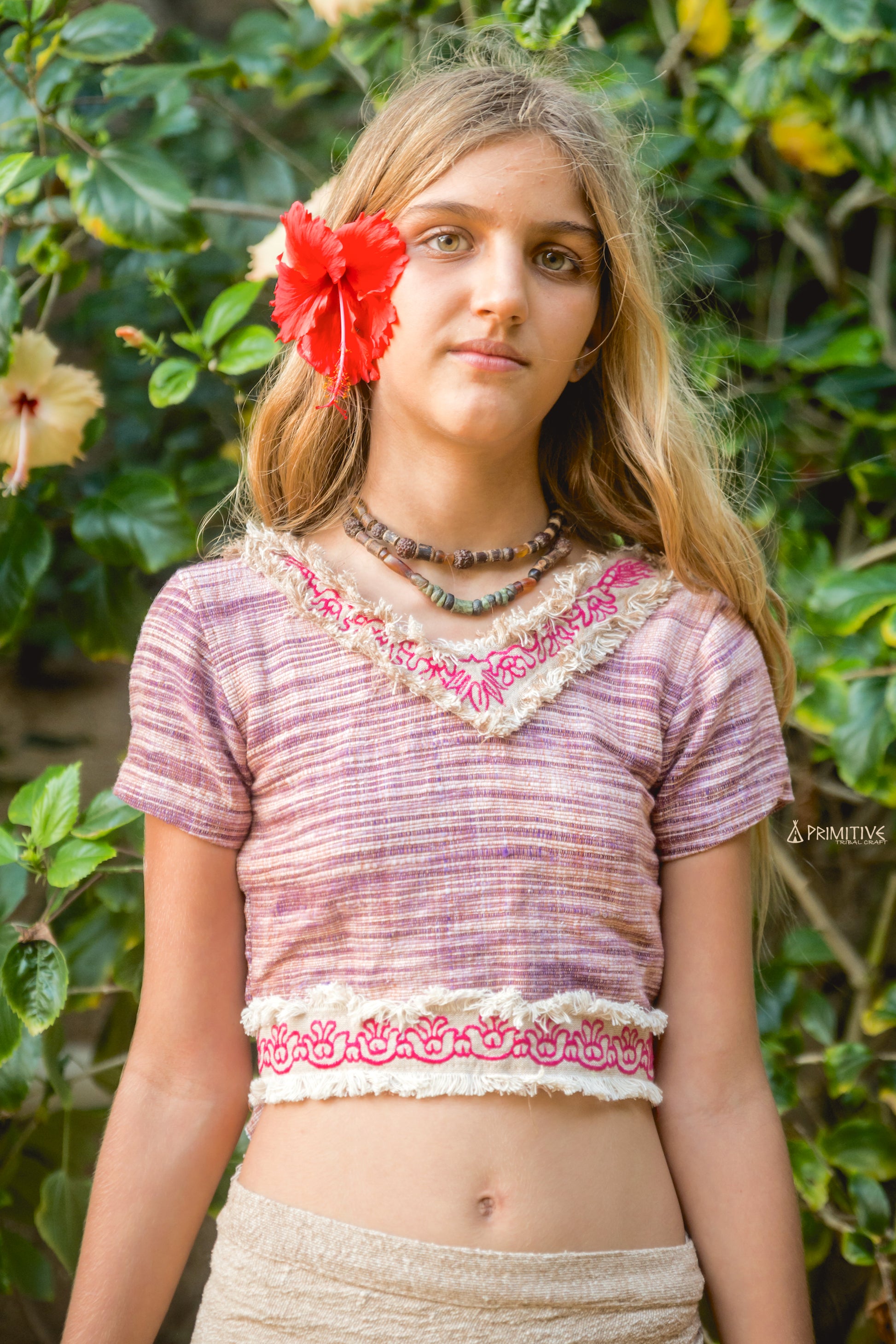 Tribal Sari Top For Girls ⋙ with Hand Embroidery ⋘