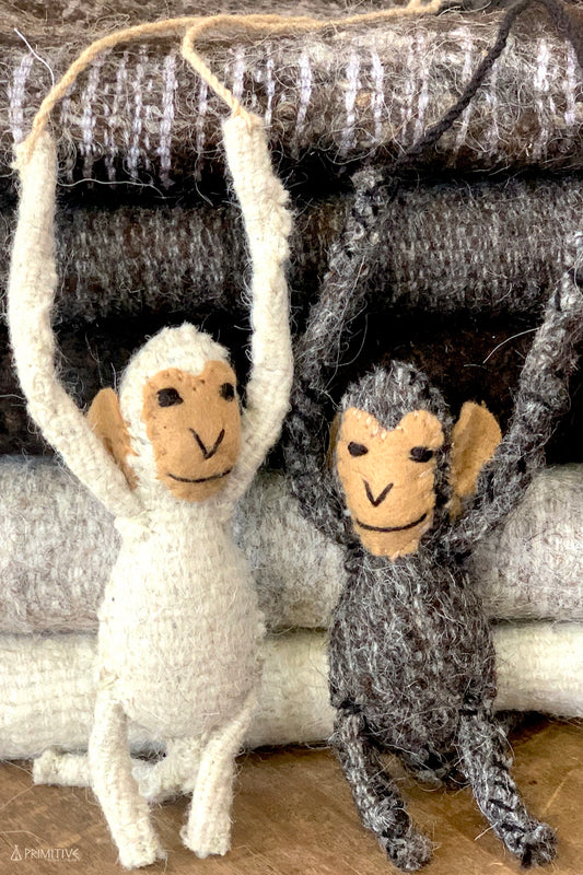 Earth Felt ๑ Hand Felted Raw Wool Mats ๑ SET of 5 Natural Wool Shades