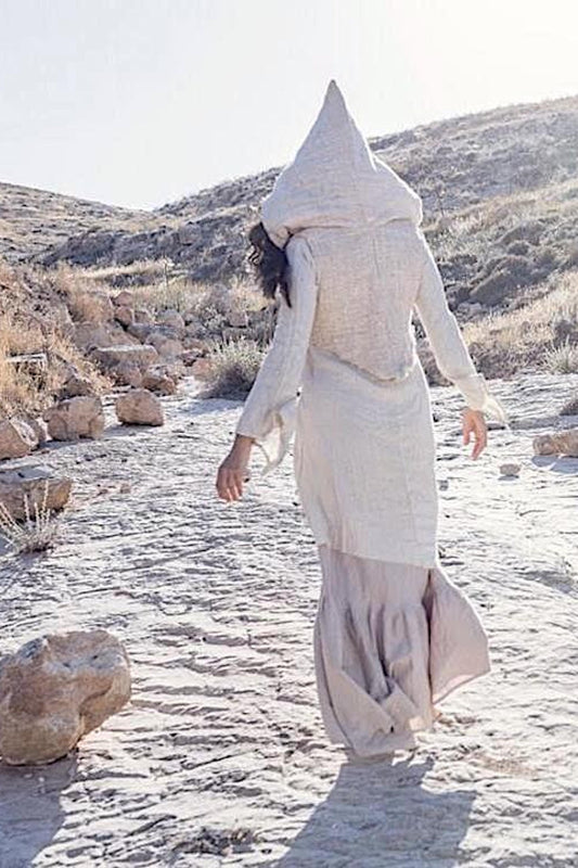 Rough Cotton Pixie Hooded Vest