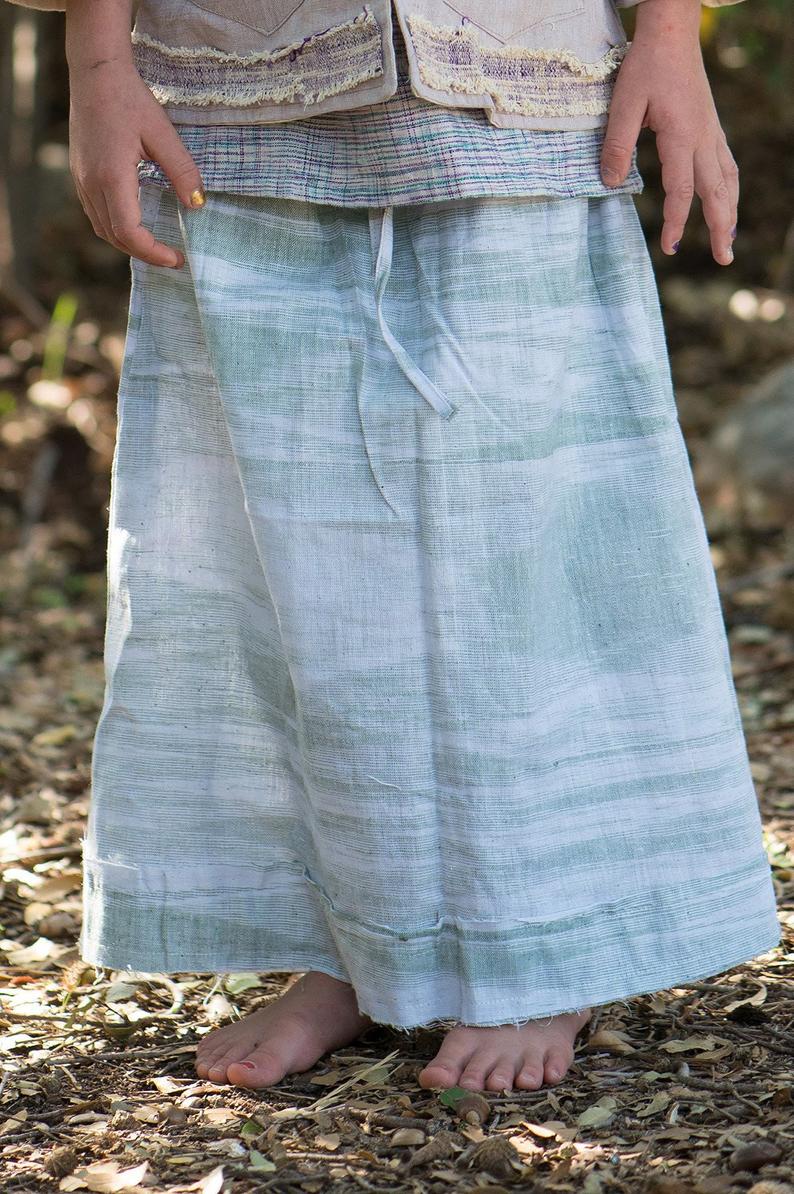 Earth Fairy Girls Skirt ๑⋙ Handwoven Khadi Cotton