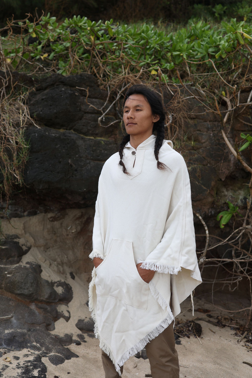 Wool Poncho with Hoodie ⋙ Unisex