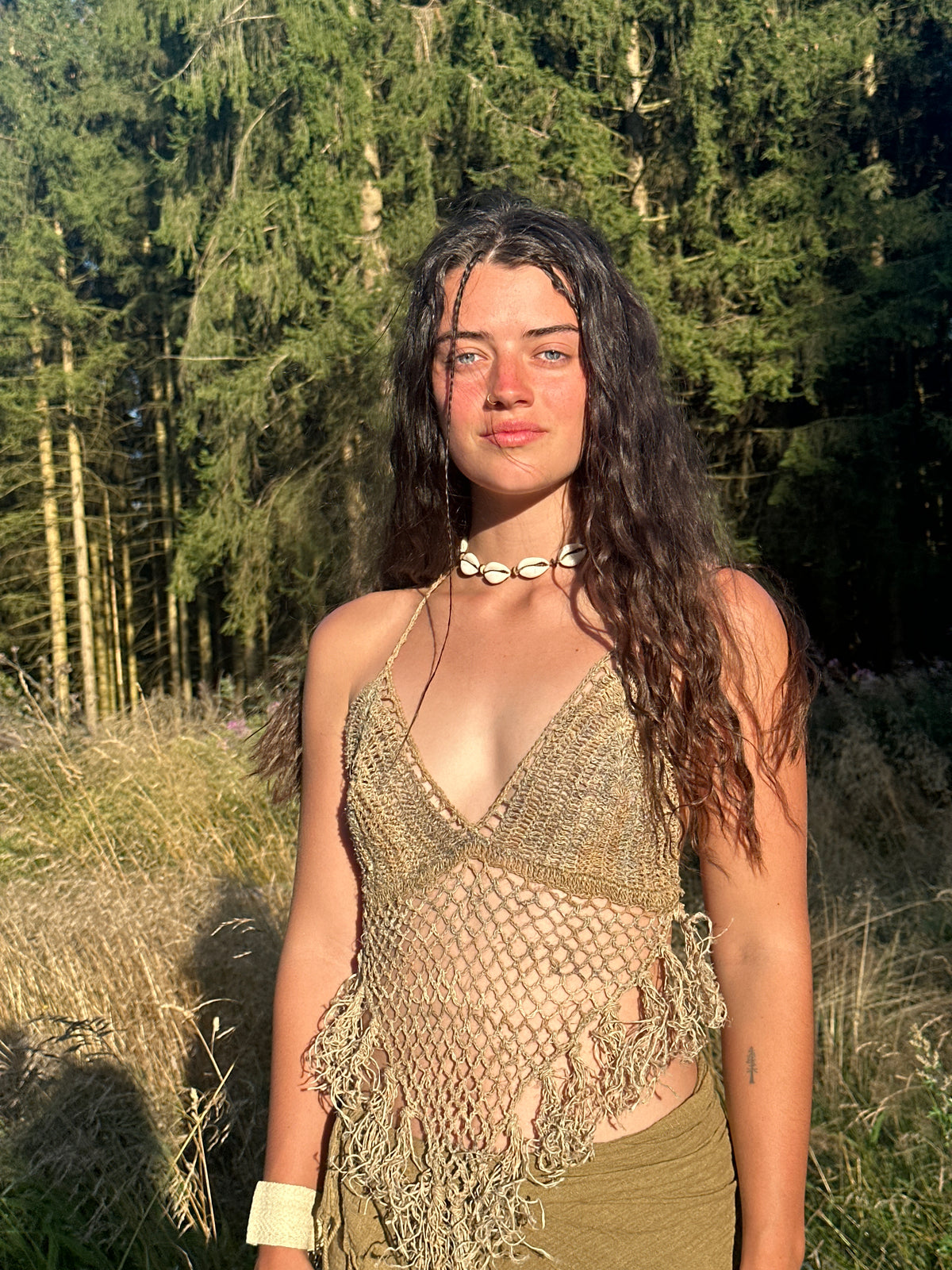 Knitted Pointy Top ⋙ Wild Himalayan Hemp