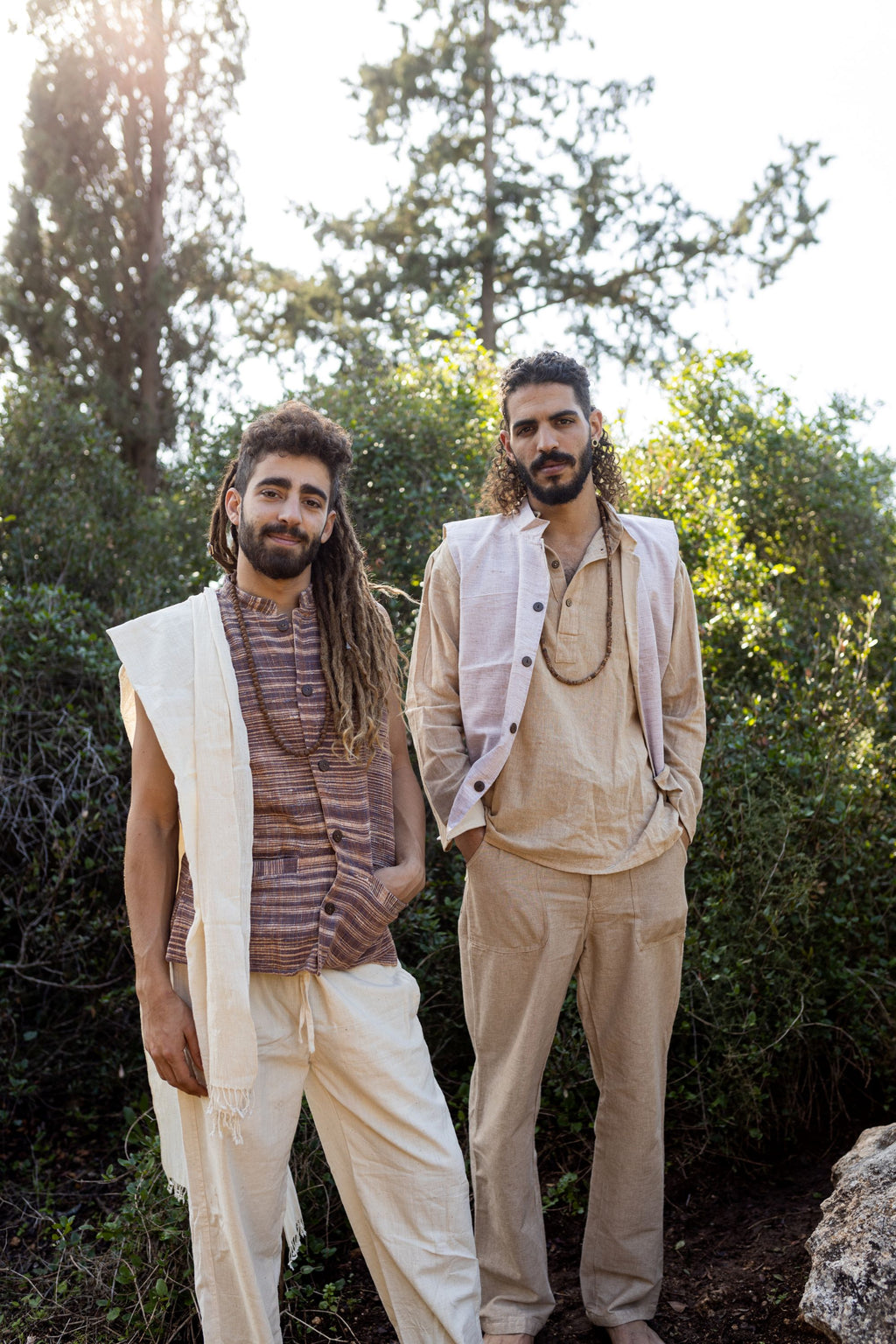 Khadi Cotton Vest with Collar