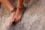 Double Anklet Bracelet ⋙ Tulsi Wood Beads ⋙ Set of 2
