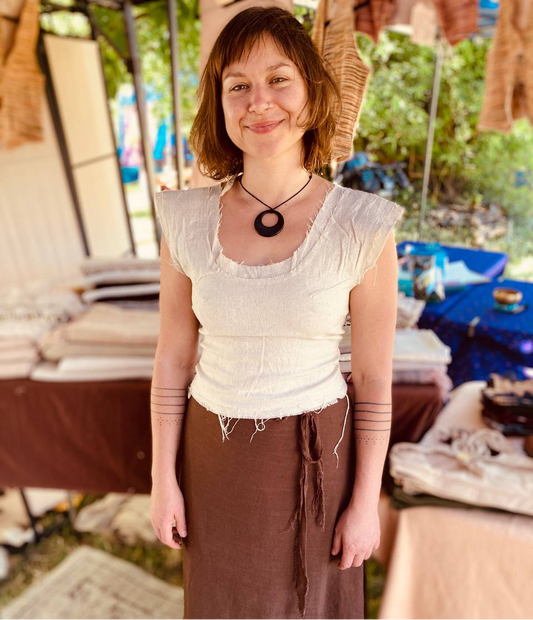 Sari-Stil Offene Rücken Bluse ⫸ Handgewebte Natürliche Rohe Seide