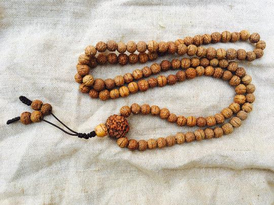 Bodhi seeds mala With rudraksha seed ~