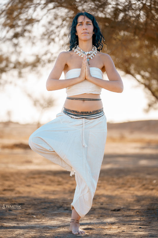 3/4 Harem-Hosen ⋙ Handgewebte Khadi-Baumwolle