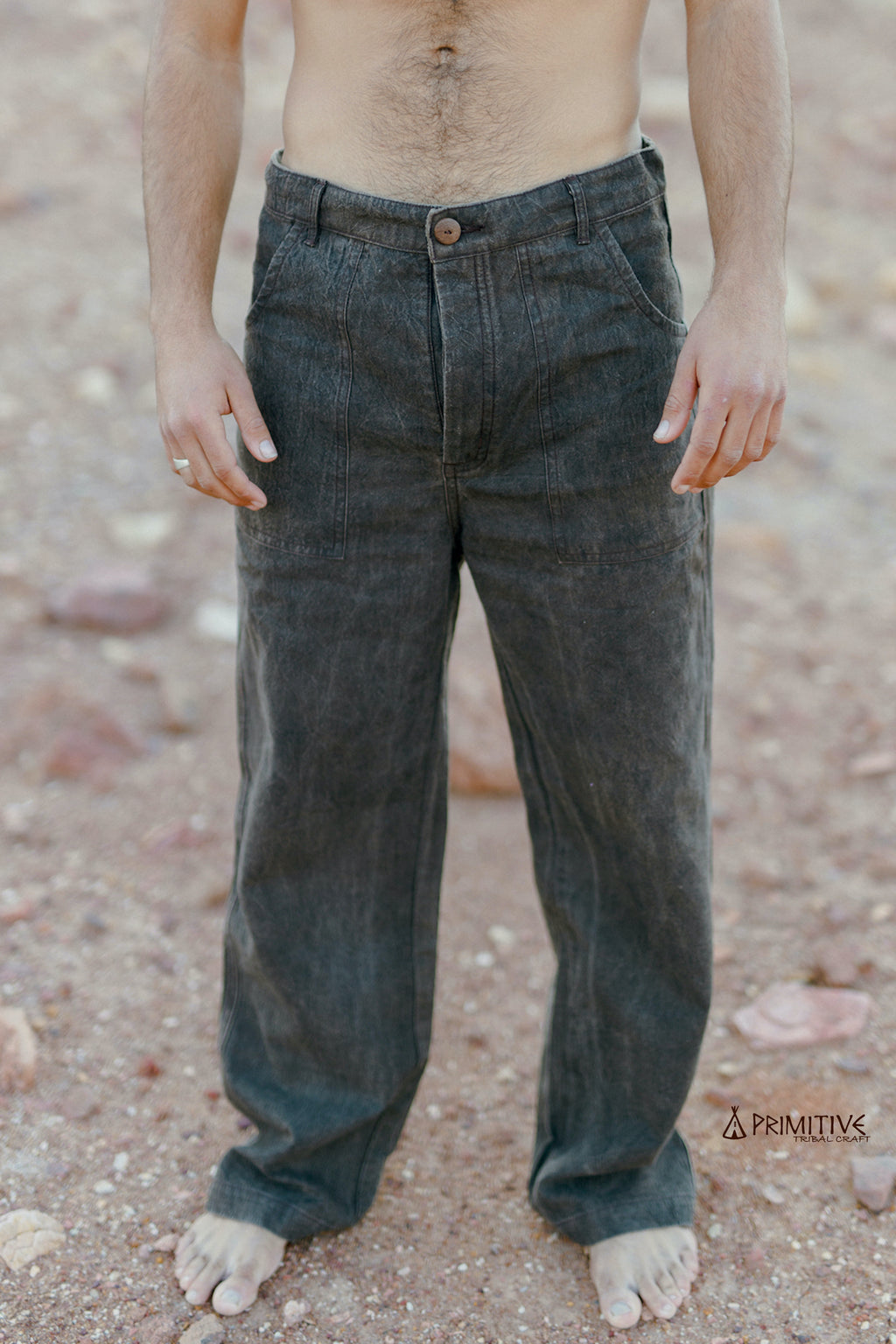 Earthy Hemp Outfit ⋙⋙ Hemp Wool Pullover + Straight Pants ⋙ Herbal Dye Brown