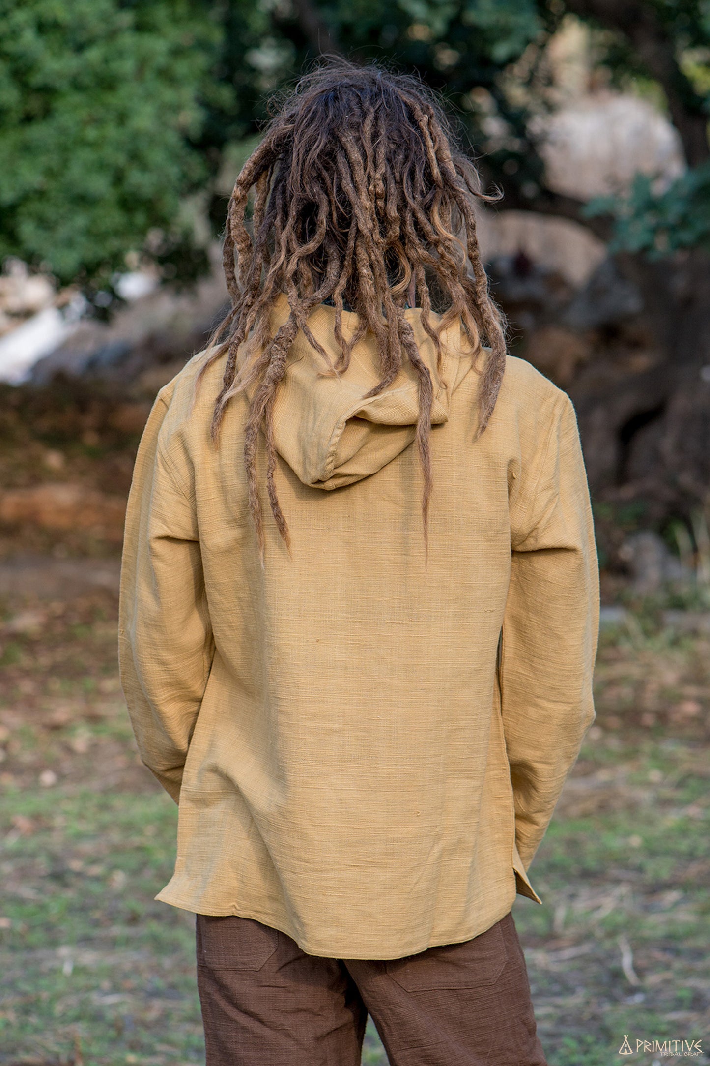Pullover with Hoodie ⫸ Handwoven Khadi Cotton
