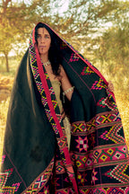 Antique Tribal Kullu Shawl ~ Unique Traditional Piece