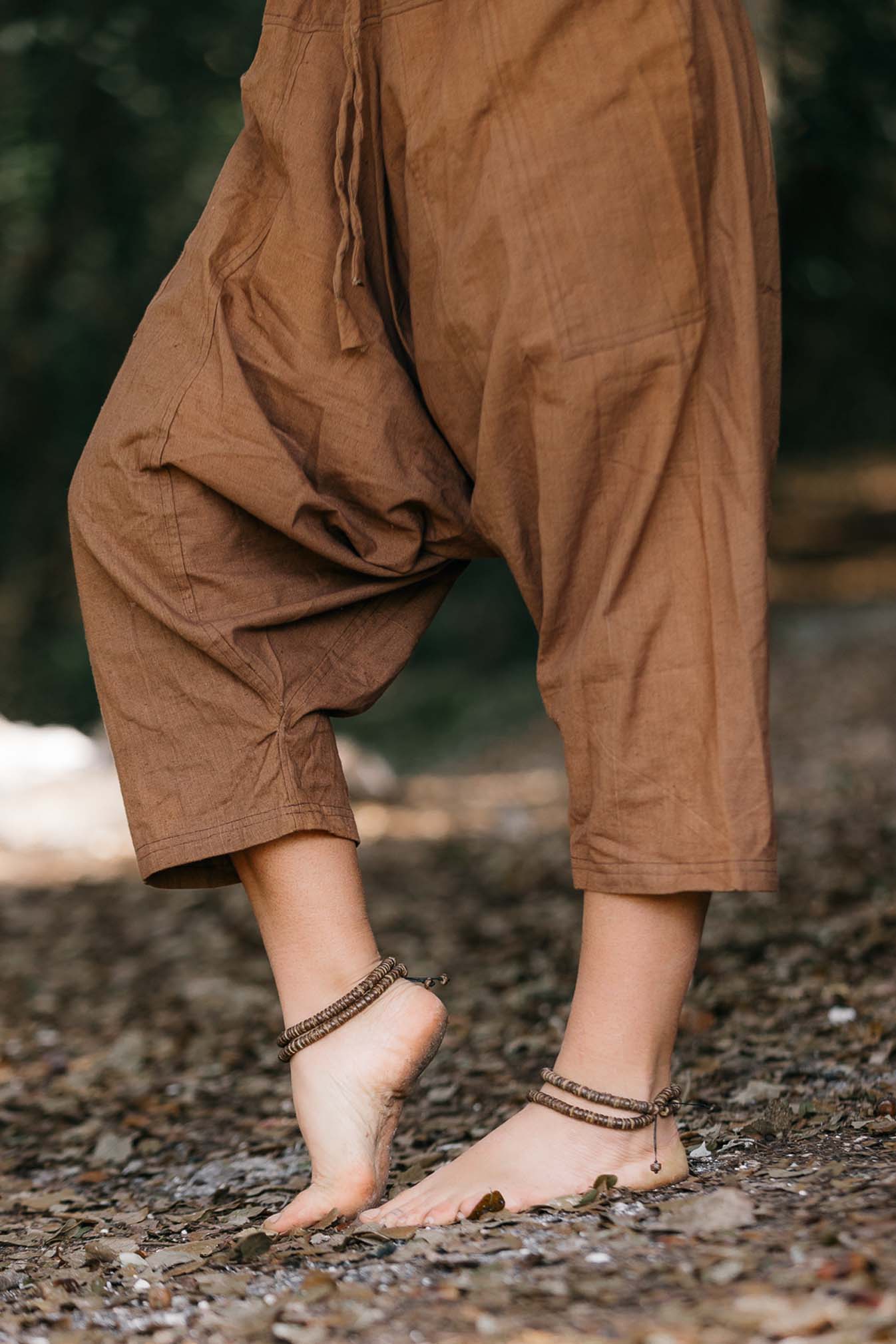 Double Anklet Bracelet ⋙ Coconut Beads ⋙ Set of 2