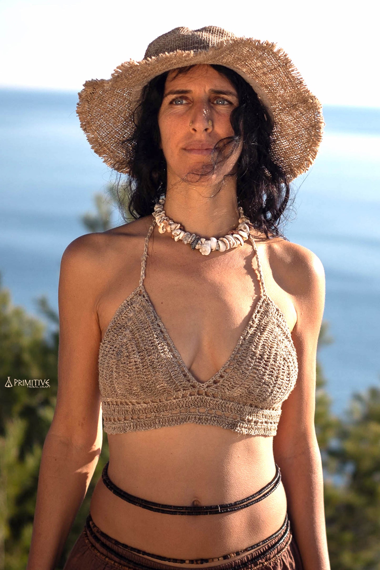 Gestricktes Strandtop ⋙ Wilder Himalaya-Hanf