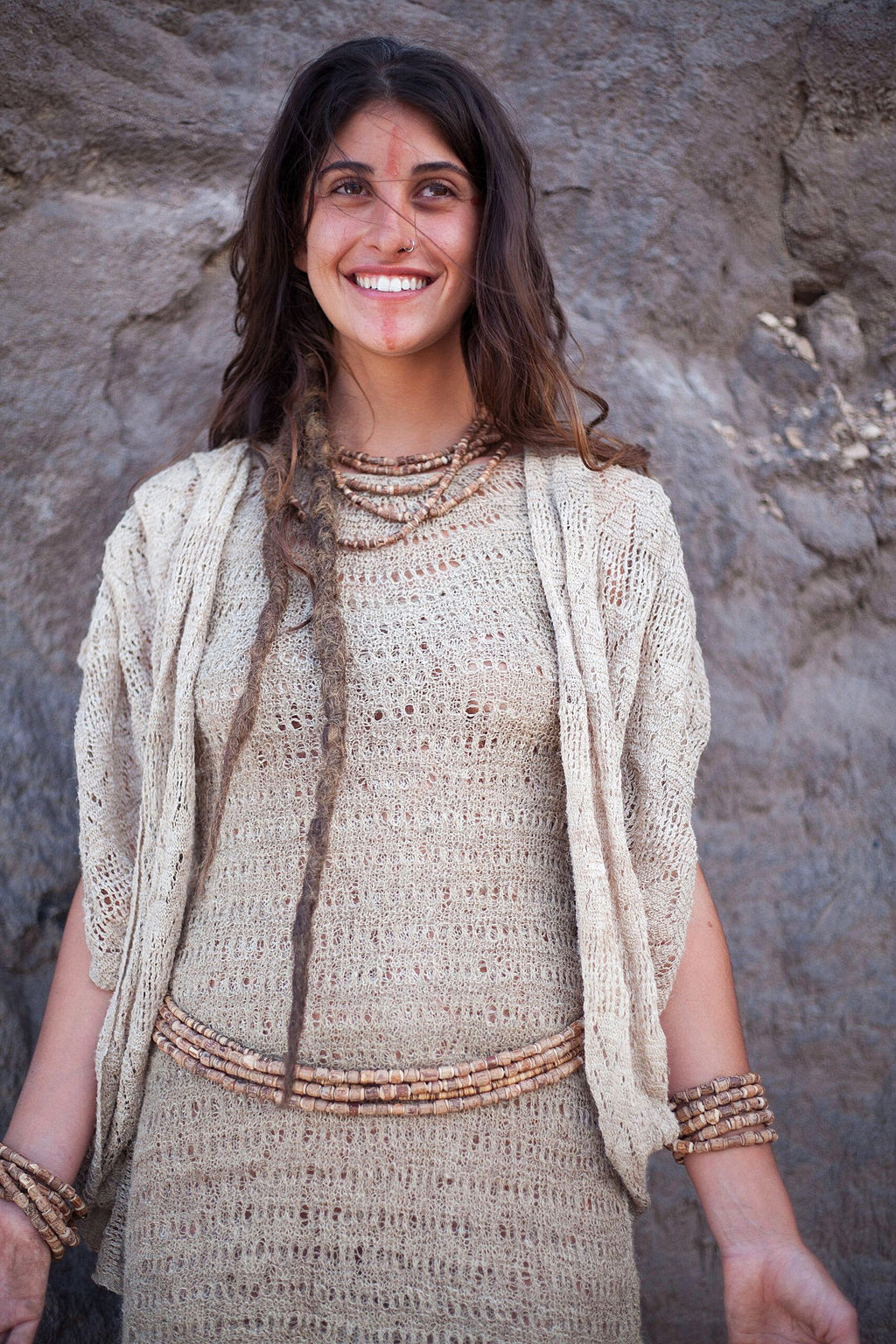 Handknitted Nettle Yarn Vest