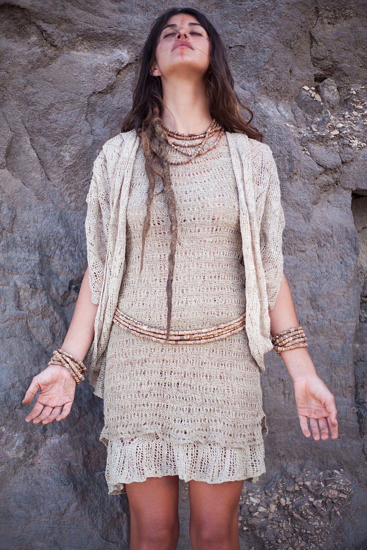 Handknitted Nettle Yarn Vest