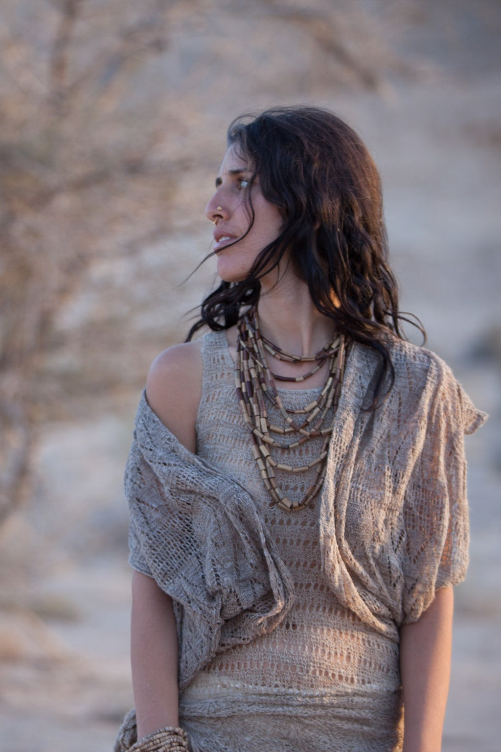 Handknitted Nettle Yarn Vest