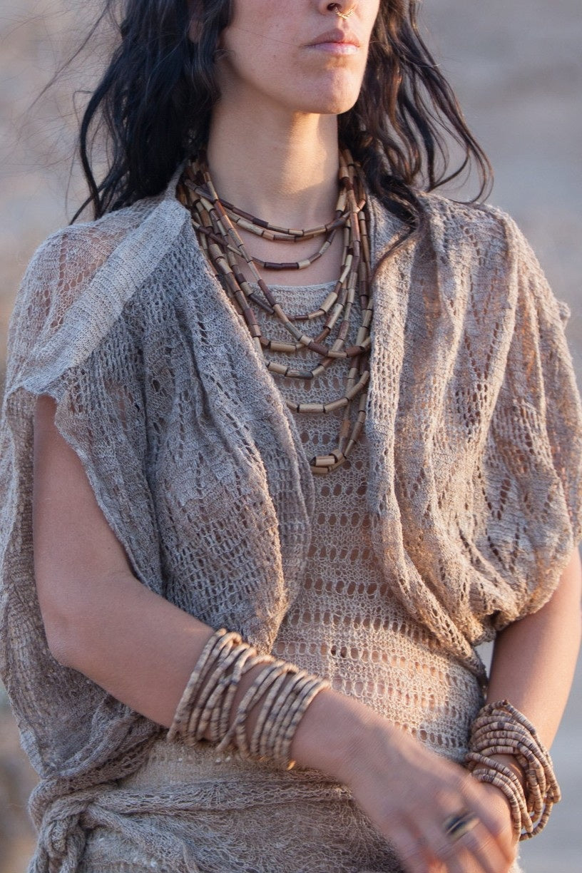 Handknitted Nettle Yarn Vest