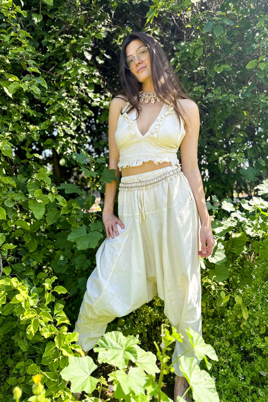 Satya White Khadi Cotton Outfit