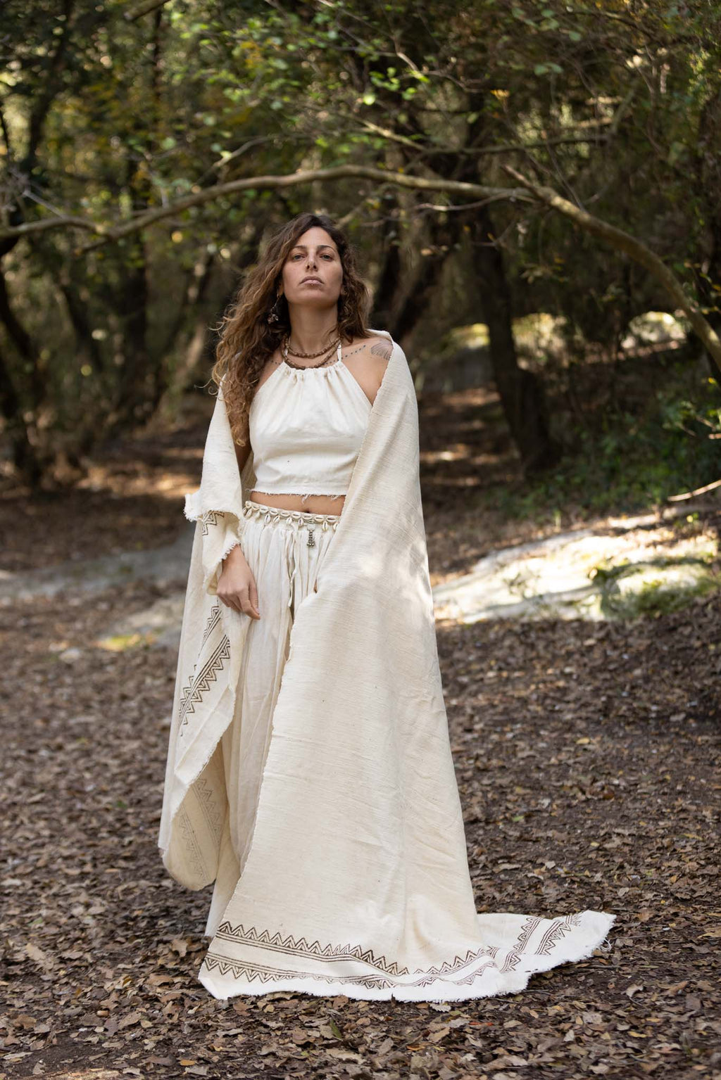 שמיכת פרינט שבטי ענקית ⋙ כיסוי מיטה ⋙ צעיף ⋙⋘ כותנה גולמית ארוגה בעבודת יד