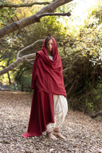 The Monk - Huge Handwoven Raw Silk Shawl