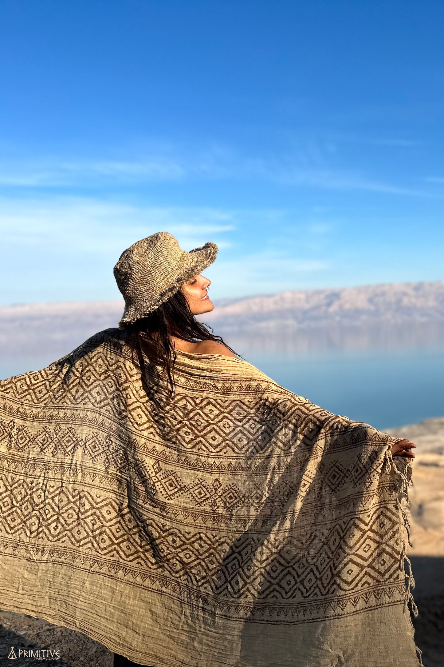 Tribal Block Printed Cotton Shawl
