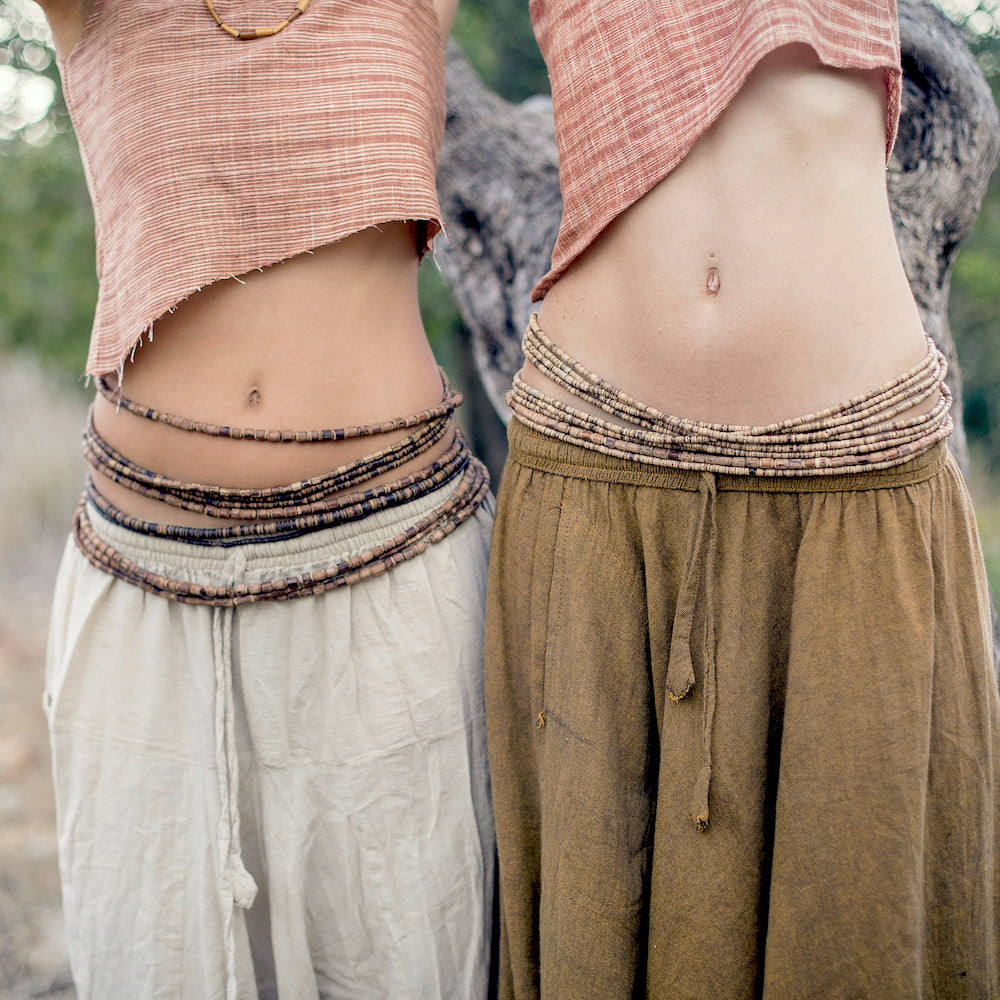 Coconut Beads Necklace ๑ Bracelet ๑ Belt ๑ Waist Beads ⋙ SET of 5