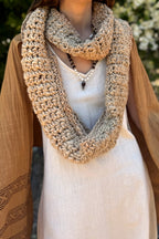 Knitted Loop Shawl ⋙๑ HandSpun Plant Dye Wool