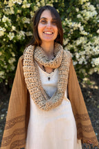 Knitted Loop Shawl ⋙๑ HandSpun Plant Dye Wool