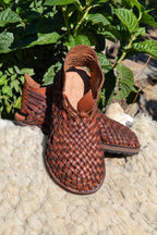 Traditional Woven Leather Shoes - unisex