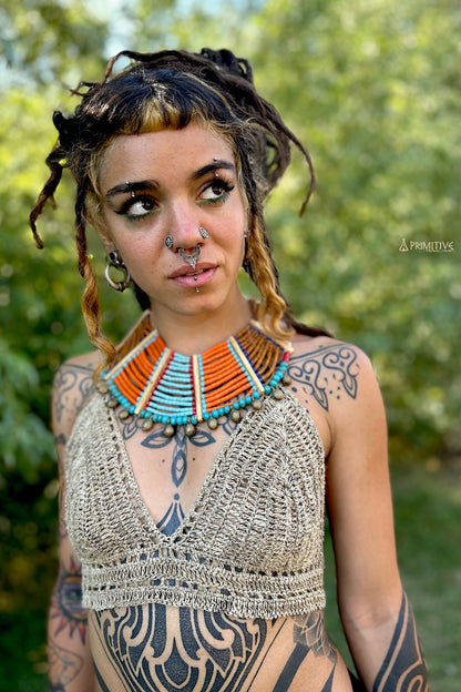 Gestricktes Strandtop ⋙ Wilder Himalaya-Hanf