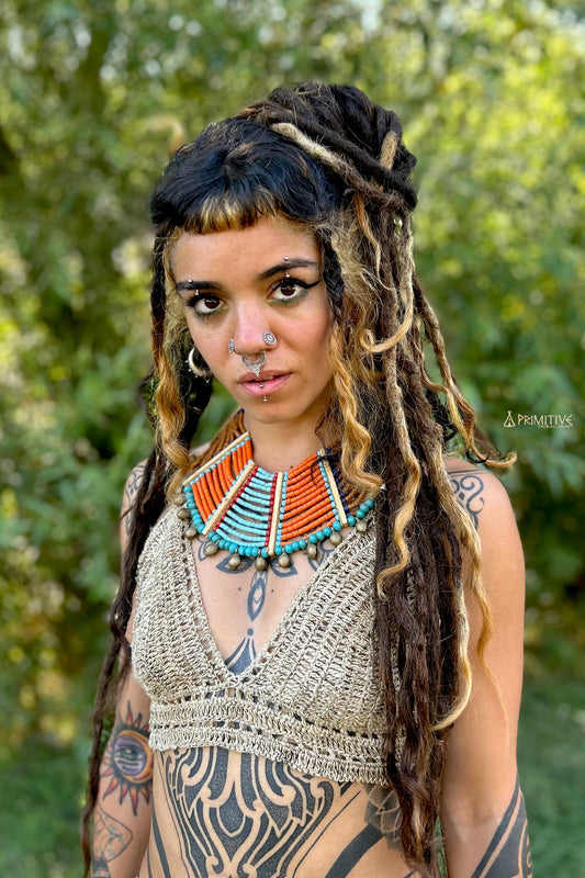 Gestricktes Strandtop ⋙ Wilder Himalaya-Hanf