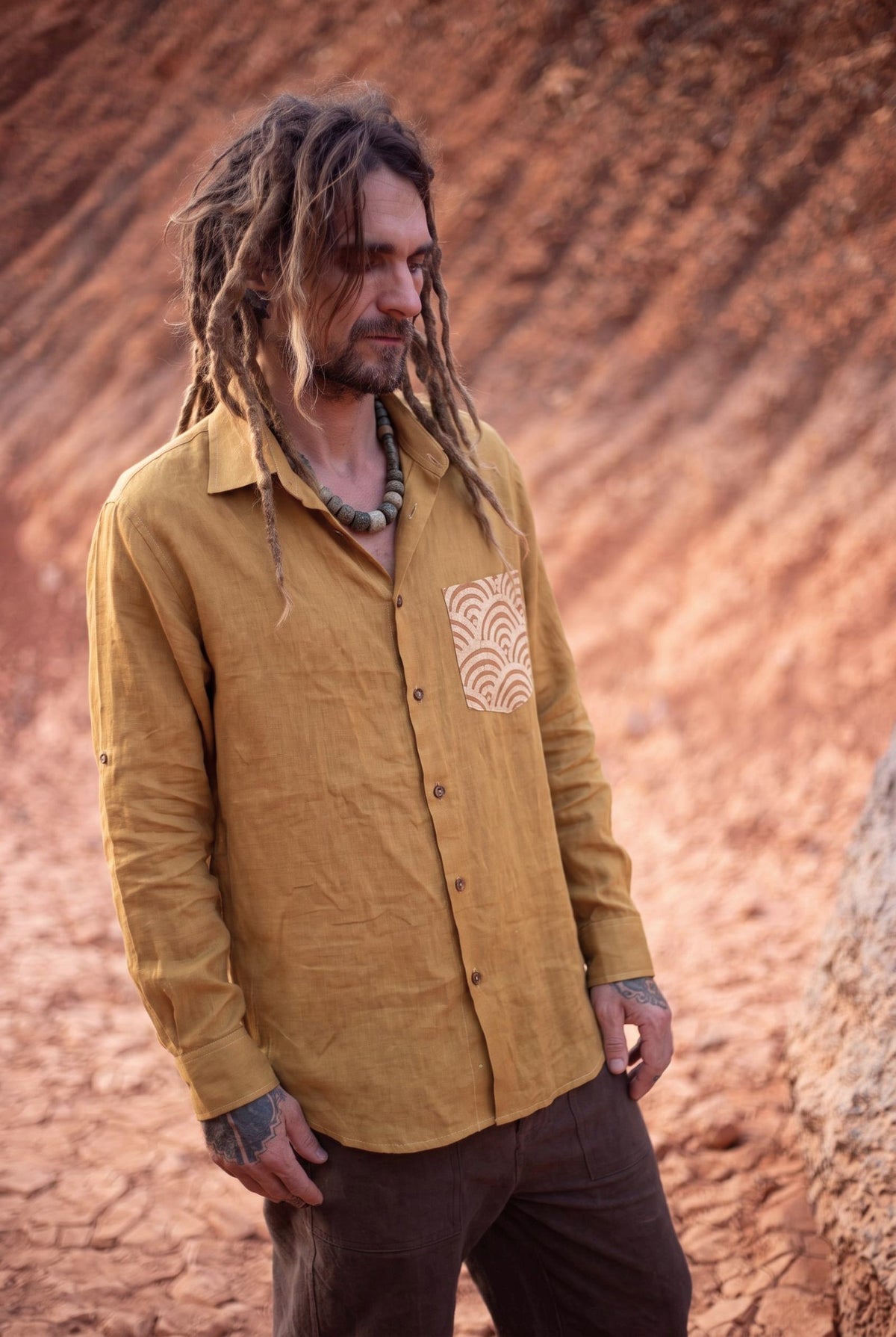 Handwoven Linen Buttoned Shirt ⋙⋘