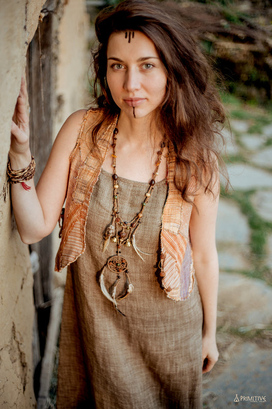 Gepatchte Weste ~ Damen ~ Khadi Baumwollstoffe ~