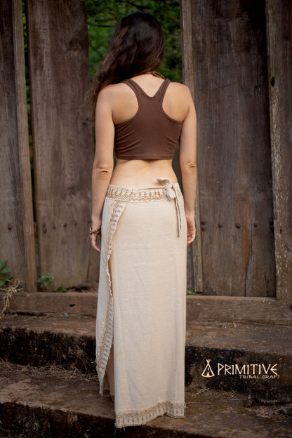 Tribal Dance Outfit ⋙⋗ Yoga Top + Wrap Skirt ⋙⋗ with Tribal Block Print ⋖⋘