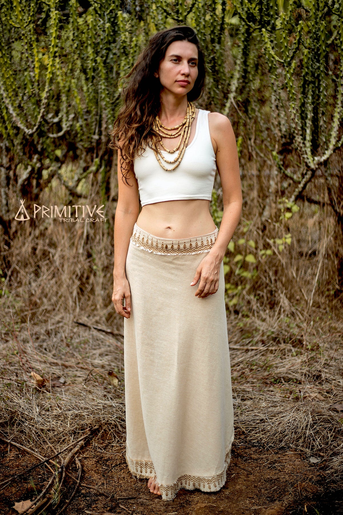 Tribal Dance Outfit ⋙⋗ Yoga Top + Wrap Skirt ⋙⋗ with Tribal Block Print ⋖⋘