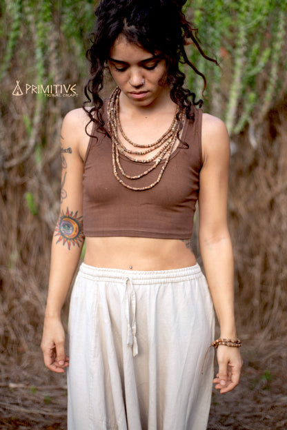 Yoga Outfit ๑⋙ Organic Cotton Yoga Top + 3/4 Harem Pants Handwoven Cotton