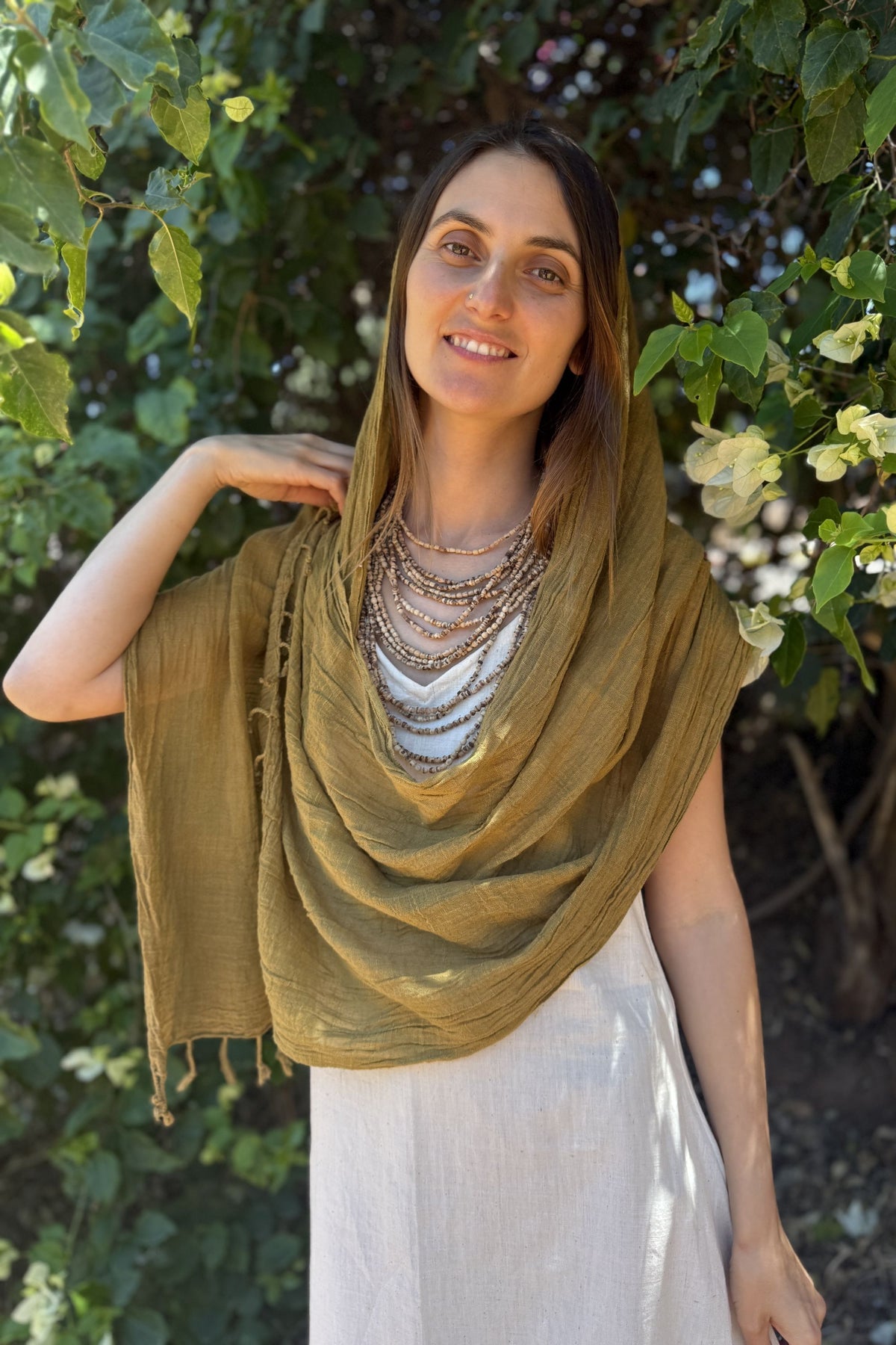 Natural Cotton Shawl ⋙⋘