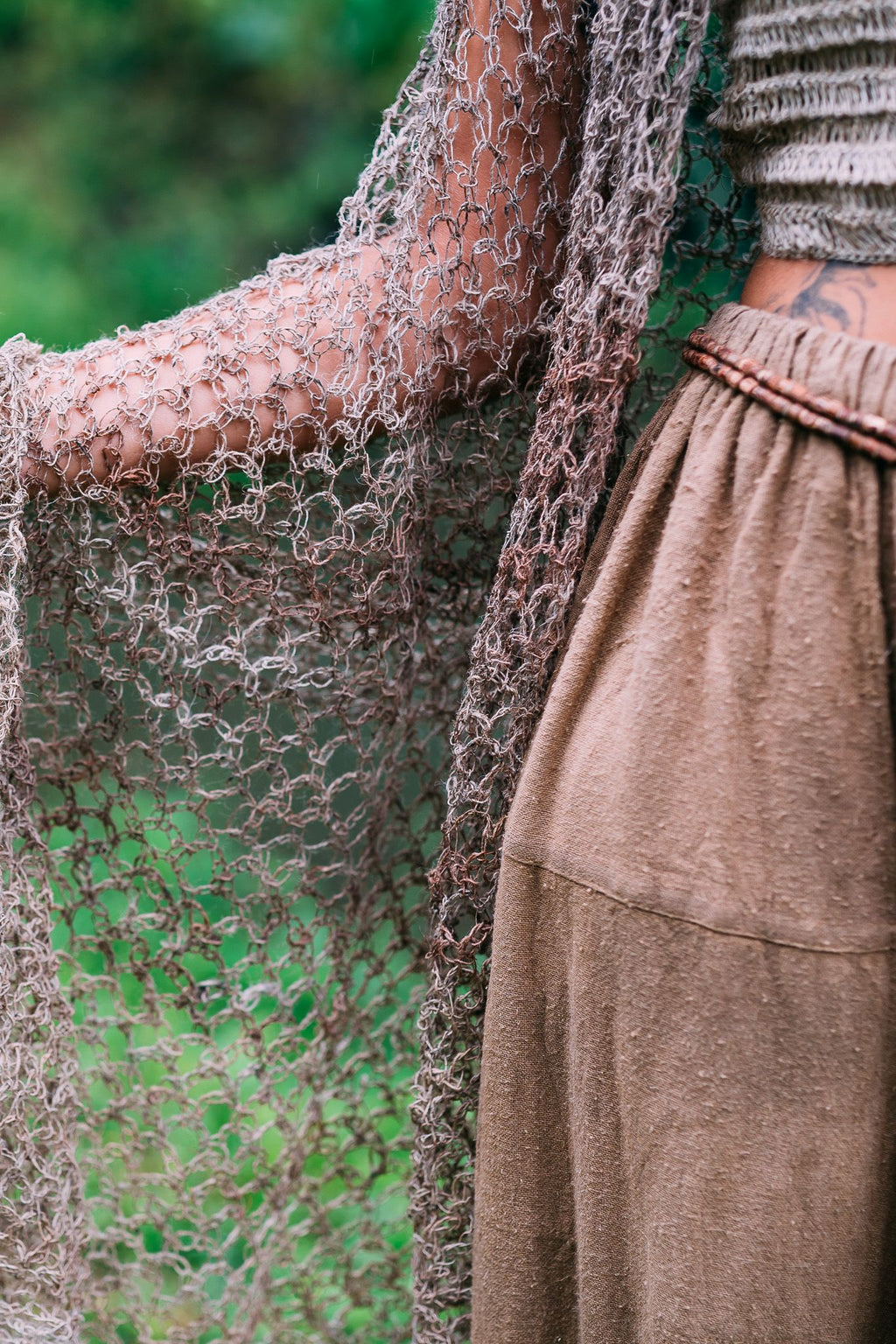 Large Knitted Nettle Shawl >> 100% Wild Himalayan Nettle