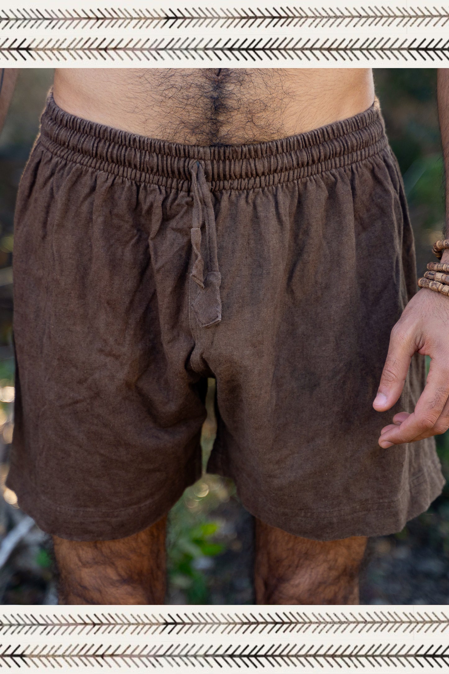 Organic Hemp Cotton Boxer Shorts ⫸ Herbal Dye Brown