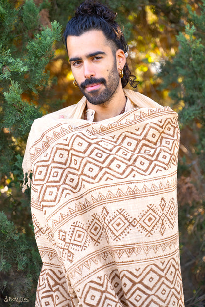 Tribal Block Printed Cotton Shawl