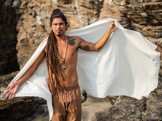 Tribal Weave Shawl ⋙ Handwoven Pure Wool