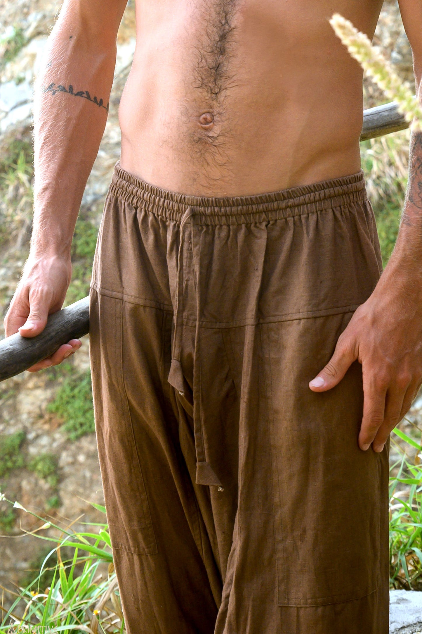 3/4 Harem-Hosen ⋙ Handgewebte Khadi-Baumwolle